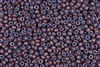 11/0 Miyuki Japanese Seed Beads - Opaque Dusty Blue Red Luster #1896