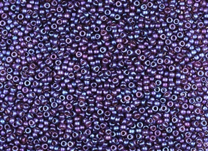 11/0 Miyuki Japanese Seed Beads - Transparent Wildberry Iris Luster #2291
