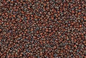 11/0 Miyuki Japanese Seed Beads - Opaque Orange Picasso #4520