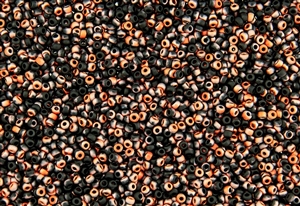 11/0 Miyuki Japanese Seed Beads with Czech Coating - Black Sunset Matte