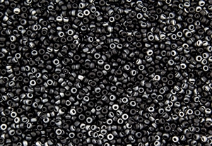 11/0 Miyuki Japanese Seed Beads with Czech Coating - Black Chrome Matte