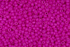 15/0 Miyuki Japanese Seed Beads - Dyed Opaque Magenta #1373