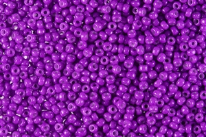 15/0 Miyuki Japanese Seed Beads - Dyed Opaque Mardi Gras Purple #1379