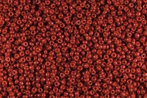 15/0 Miyuki Japanese Seed Beads - Dyed Opaque Earth Tone Red Marbled Orange #1463