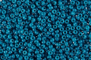 15/0 Miyuki Japanese Seed Beads - Dyed Opaque Teal Pacific Blue #1471