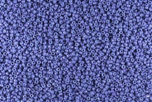15/0 Miyuki Japanese Seed Beads - Dyed Opaque Purple Marbled Iris Blue Luster #1473