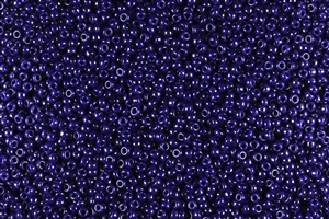 15/0 Miyuki Japanese Seed Beads - Dyed Opaque Deep Sea Navy Blue #1474