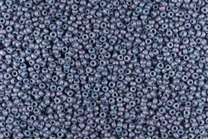 15/0 Miyuki Japanese Seed Beads - Metallic Steel Blue Luster Matte #2030