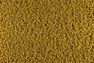 15/0 Miyuki Japanese Seed Beads - Opaque Mustard Matte #2312