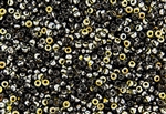 15/0 Miyuki Japanese Seed Beads with Czech Coating - Black Marea