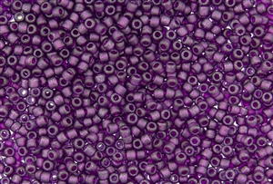 8/0 Matsuno Japanese Seed Beads - Plum Frosted Stardust #F323