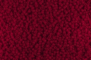 11/0 Matsuno Japanese Seed Beads - Opaque Burgundy Red Frosted #F408A