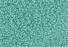 15/0 Matsuno Japanese Seed Beads - Milky Minty Seafoam Green Frosted #F219A