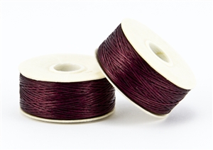 Nylon Nymo Beading Thread 64 Yard Bobbin Size D - BURGUNDY