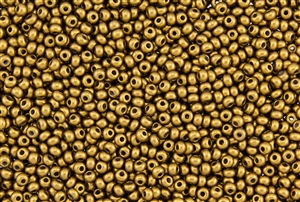 11/0 Czech Seed Beads - Goldenrod Metallic Matte
