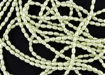 Glass Rice Pearl Beads 6x4mm - Baby Lime