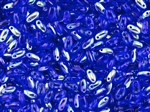 Rizo 2.5 x 6mm Czech Glass Long Rice Drop Beads - Sapphire AB RZ207