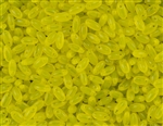 Rizo 2.5 x 6mm Czech Glass Long Rice Drop Beads - Yellow Opal RZ239