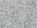 SuperDuo 2/5mm Two Hole Czech Glass Seed Beads - Crystal Matte SD795