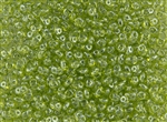 SuperDuo 2/5mm Two Hole Czech Glass Seed Beads - Peridot Luster SD854
