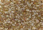 SuperDuo 2/5mm Two Hole Czech Glass Seed Beads - Crystal Celsian SD910
