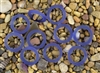 5 x Beach Sea Glass 27mm Bottle-Neck Style Rings - Sapphire