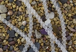 Strand of Sea Glass 10mm Round Beads - Crystal Clear