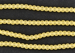 Strand of Sea Glass 4mm Round Beads - Desert Gold