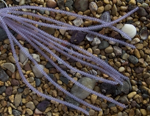 Strand of Sea Glass 4x3mm Rondelle Beads - Periwinkle (Color Changing)