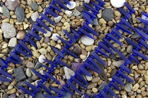 Strand of Sea Glass Tusk / Dagger Beads - Cobalt Blue