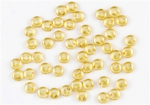 6mm Flat Lentils Czech Glass Beads - Transparent Luster Champagne