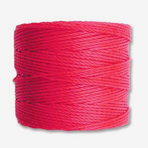 S-Lon (Superlon) Nylon Beading Cord TEX210 - 77 Yards - BRIGHT CORAL