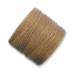 S-Lon (Superlon) Nylon Beading Cord TEX210 - 77 Yards - MEDIUM BROWN