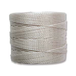 S-Lon (Superlon) Nylon Beading Cord TEX210 - 77 Yards - CREAM