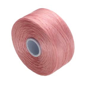 S-Lon (Superlon) Nylon Beading Thread - Size D - TEX45 - 78 Yards - ROSE