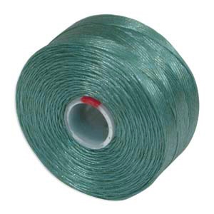 S-Lon (Superlon) Nylon Beading Thread - Size D - TEX45 - 78 Yards - SEAFOAM GREEN