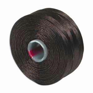 S-Lon (Superlon) Nylon Beading Thread - Size D - TEX45 - 78 Yards - CHOCOLATE SEAL