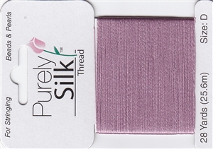 Purely Silk Beading Thread - Size D - Lilac