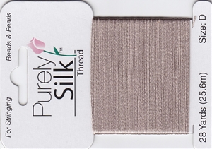 Purely Silk Beading Thread - Size E - Grey