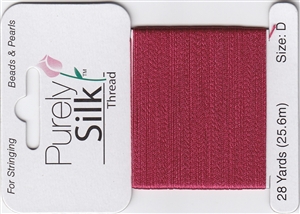 Purely Silk Beading Thread - Size F - Maroon