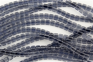 CzechMates 6mm Tiles Czech Glass Beads - Montana Blue Transparent T2