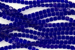 CzechMates 6mm Tiles Czech Glass Beads - Cobalt Blue Transparent T12