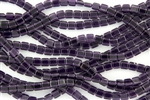 CzechMates 6mm Tiles Czech Glass Beads - Amethyst Transparent T16