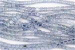 CzechMates 6mm Tiles Czech Glass Beads - Luster Transparent Blue T34