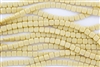 CzechMates 6mm Tiles Czech Glass Beads - Lt. Beige Opaque T45