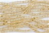 CzechMates 6mm Tiles Czech Glass Beads - Transparent Champagne Luster T53