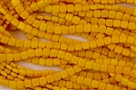CzechMates 6mm Tiles Czech Glass Beads - Opaque Sunflower Yellow T109