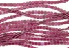 CzechMates 6mm Tiles Czech Glass Beads - Transparent Fuchsia T153