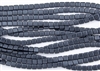 CzechMates 6mm Tiles Czech Glass Beads - Charcoal Pearl Coat T163