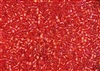 #0 Bugle 2mm Japanese Toho Glass Beads - Ruby Hyacinth Transparent Rainbow #165